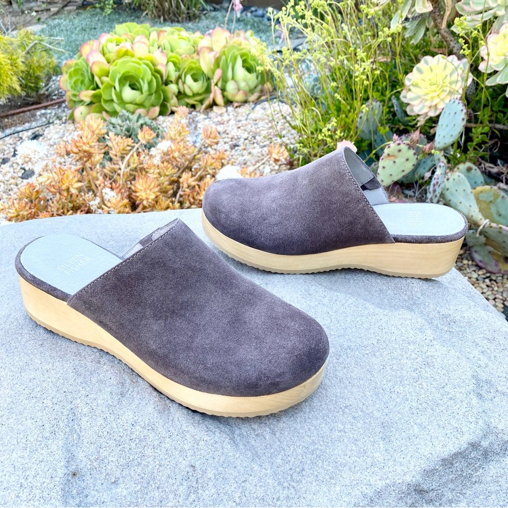 Eileen Fisher Clog 6.5 Blue Grey NWOT